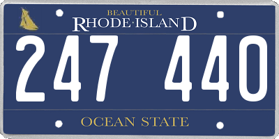 RI license plate 247440