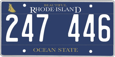 RI license plate 247446