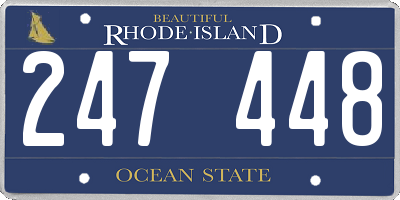 RI license plate 247448