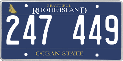 RI license plate 247449