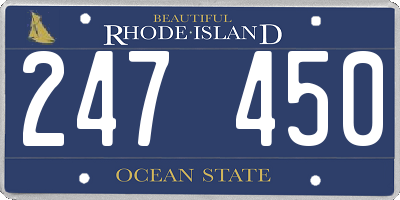 RI license plate 247450