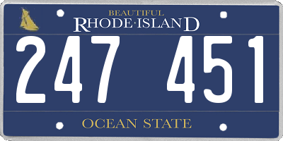 RI license plate 247451