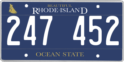 RI license plate 247452