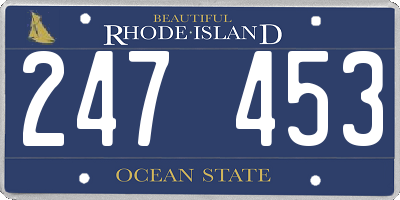 RI license plate 247453