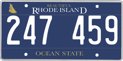 RI license plate 247459