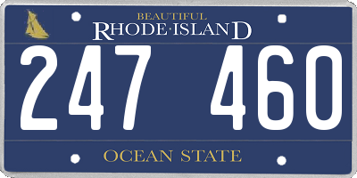 RI license plate 247460