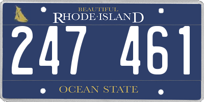 RI license plate 247461