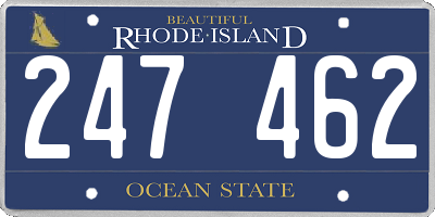 RI license plate 247462