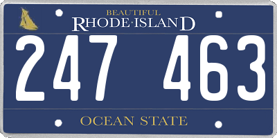RI license plate 247463