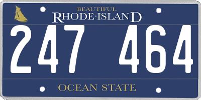 RI license plate 247464