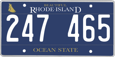 RI license plate 247465