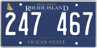 RI license plate 247467