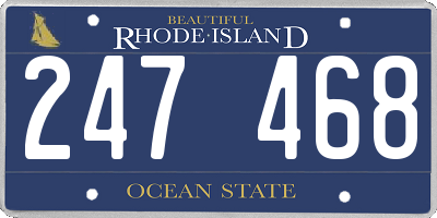RI license plate 247468