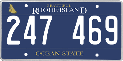 RI license plate 247469