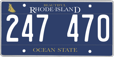 RI license plate 247470