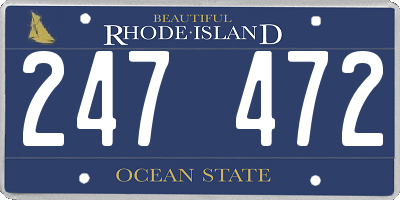 RI license plate 247472
