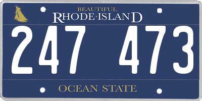 RI license plate 247473