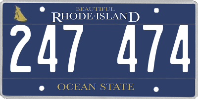 RI license plate 247474