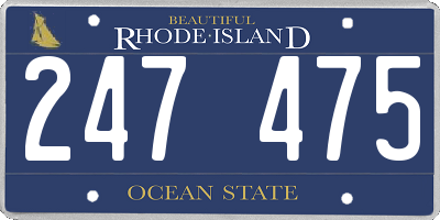 RI license plate 247475