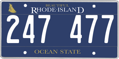 RI license plate 247477