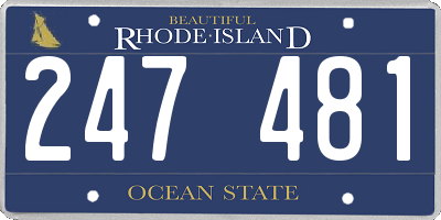 RI license plate 247481