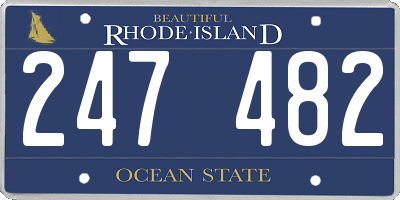 RI license plate 247482