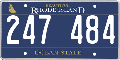 RI license plate 247484