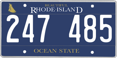 RI license plate 247485