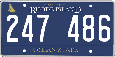 RI license plate 247486