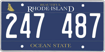 RI license plate 247487