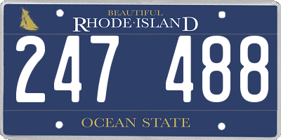 RI license plate 247488