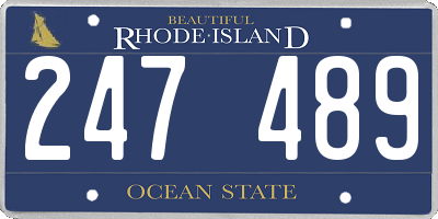 RI license plate 247489