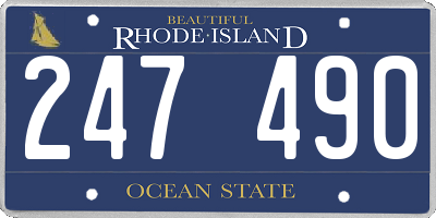 RI license plate 247490