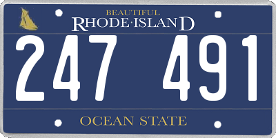 RI license plate 247491