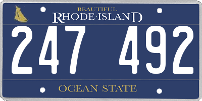 RI license plate 247492