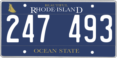 RI license plate 247493