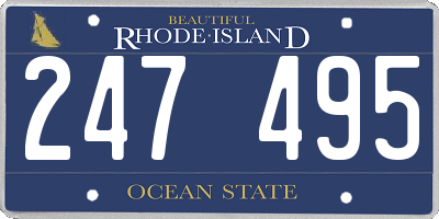 RI license plate 247495