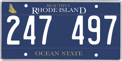 RI license plate 247497