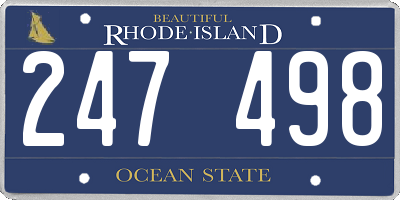 RI license plate 247498
