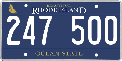 RI license plate 247500
