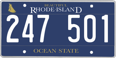 RI license plate 247501