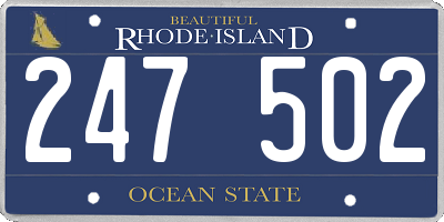RI license plate 247502