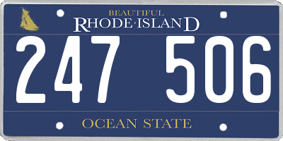 RI license plate 247506