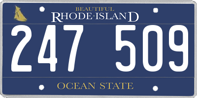 RI license plate 247509