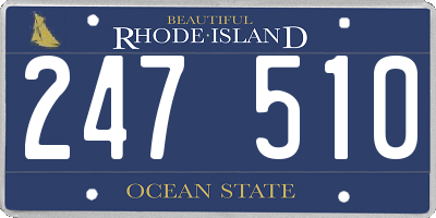 RI license plate 247510