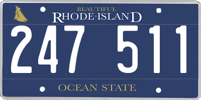 RI license plate 247511
