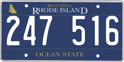 RI license plate 247516