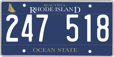 RI license plate 247518