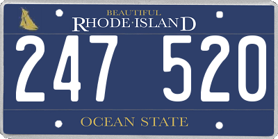 RI license plate 247520