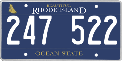 RI license plate 247522